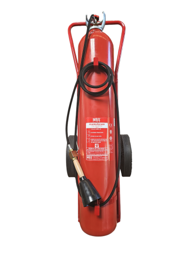 MBS-FIRE (Pii) 50kg Kohlendioxid CO2 Feuerlöscher Fahrbar Löschwagen EN 1866